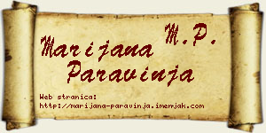 Marijana Paravinja vizit kartica